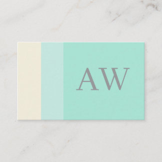 Modern, Minimalistisch, Beige Zand, Aqua Blauw & G Visitekaartje