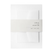 Modern minimalistisch | Belly Band Belige uitnodig Uitnodigingen Wikkel (Voorkant Voorbeeld)