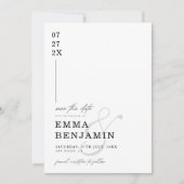 Modern & minimalistisch Bewaar de datum Kaart (Voorkant)