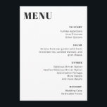 Modern minimalistisch bewerkbaar zwart-wit menu<br><div class="desc">Modern minimalistisch bewerkbaar zwart-wit menu</div>