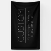 Modern Minimalistisch Bewerkbare Tekst | Zwart & W Spandoek (Verticaal)