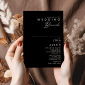 Modern minimalistisch | Black Wedding Brunch Kaart