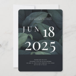Modern + Minimalistisch Blad Bruiloft Save The Date