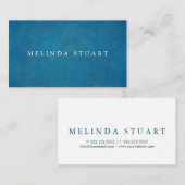 Modern minimalistisch blauw alkbord visitekaartje (Voorkant / Achterkant)