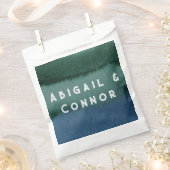 Modern minimalistisch blauw Blauwgroen Bedankzakje (Geknipt)