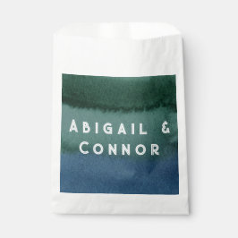 Modern minimalistisch blauw Blauwgroen Bedankzakje