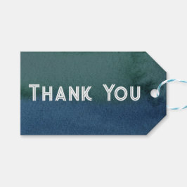 Modern minimalistisch blauw Blauwgroen Cadeaulabel