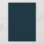 Modern minimalistisch blauw Blauwgroen Menu (Achterkant)