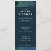 Modern minimalistisch blauw Blauwgroen Programmakaart (Voorkant)