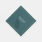 Modern minimalistisch blauw lef-monogram servet (Hoek)