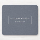 Modern minimalistisch blauw lijnenverhaal muismat (Voorkant)