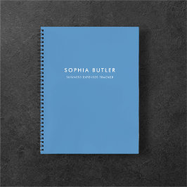 Modern minimalistisch blauw Notitieboek