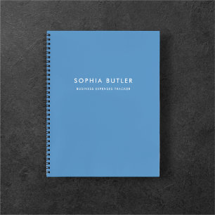Modern minimalistisch blauw Notitieboek