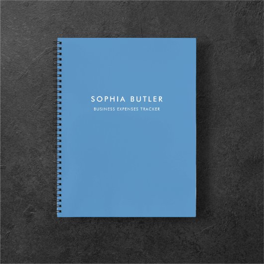 Modern minimalistisch blauw Notitieboek