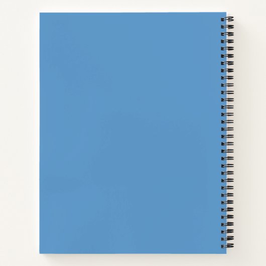 Modern minimalistisch blauw Notitieboek (Achterkant)