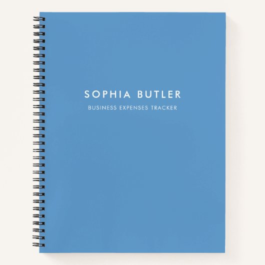 Modern minimalistisch blauw Notitieboek (Voorkant)