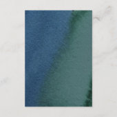 Modern Minimalistisch Blauw Turquoise Informatiekaartje (Achterkant)