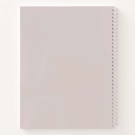 Modern minimalistisch Blush beige Notitieboek (Achterkant)