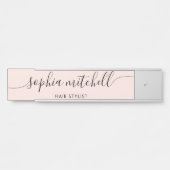 Modern minimalistisch Blush Pink Deurteken Deurbordje (Voorkant)