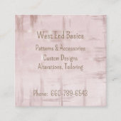 Modern, minimalistisch blush roze en Roos goud Vierkante Visitekaartje (Voorkant)