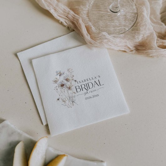 Modern Minimalistisch Boeket Bruidsboeket Bruiloft Servet