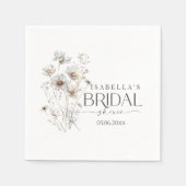 Modern Minimalistisch Boeket van Wilde Bloemen Bru Servet (Voorkant)