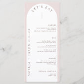Modern minimalistisch Bohemian Arch Menu (Voorkant)