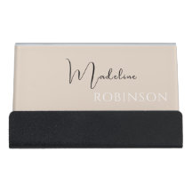 Modern Minimalistisch Boho Beige Script