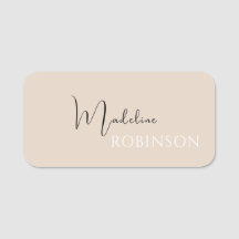 Modern Minimalistisch Boho Beige Script