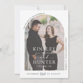 Modern minimalistisch boogvormig Afbeelding Save t Save The Date (Voorkant)