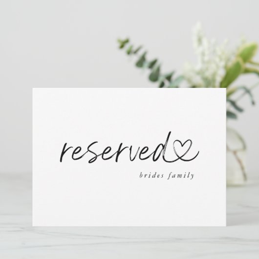 Modern Minimalistisch Bord Voor Gereserveerde Trou (Staand voorkant)