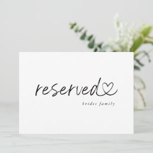 Modern Minimalistisch Bord Voor Gereserveerde Trou