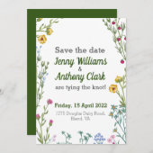 Modern Minimalistisch Botanisch Bloemmotief Kaart (Voorkant / Achterkant)