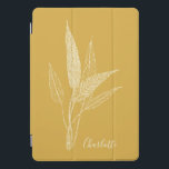 Modern minimalistisch botanisch voor geel, geperso iPad pro cover<br><div class="desc">Bescherm uw technologie in stijl met deze moderne minimalistische botanische iPad Pro-hoes in een zonnig geel ontwerp dat zowel strak als vrolijk is. Deze cover is ideaal voor iedereen die houdt van een strakke, eenvoudige esthetiek met een vleugje natuur en voegt een lichte, persoonlijke sfeer toe aan uw dagelijkse benodigdheden....</div>