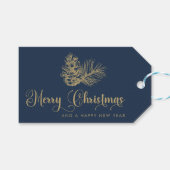 Modern Minimalistisch Botanisch Vrolijk Kerstmis S Cadeaulabel (Voorkant (Horizontaal))