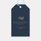 Modern Minimalistisch Botanisch Vrolijk Kerstmis S Cadeaulabel (Achterkant)