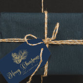 Modern Minimalistisch Botanisch Vrolijk Kerstmis S Cadeaulabel