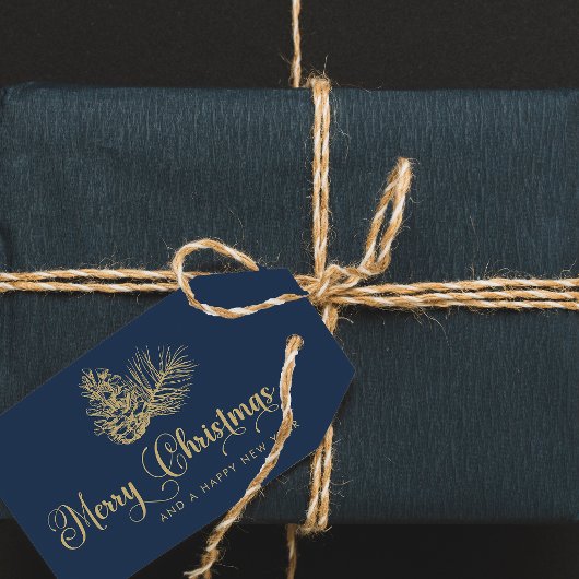 Modern Minimalistisch Botanisch Vrolijk Kerstmis S Cadeaulabel