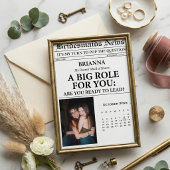 Modern Minimalistisch bruidsmeisje voorstel krant Kaart