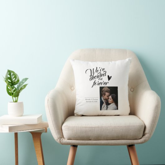 Modern minimalistisch bruiloft kussen (Stoel)