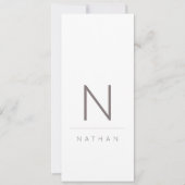 Modern minimalistisch bruiloft menu en gastkaart kaart (Voorkant)