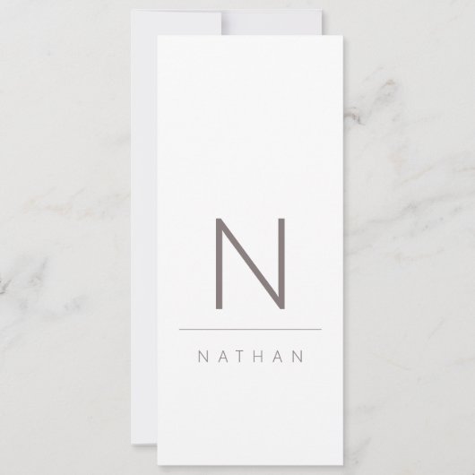 Modern minimalistisch bruiloft menu en gastkaart kaart (Voorkant)