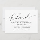 Modern minimalistisch, bruiloft repetitie en diner kaart (Voorkant)