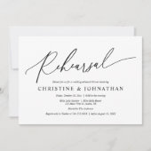 Modern minimalistisch, bruiloft repetitie en diner kaart (Voorkant)