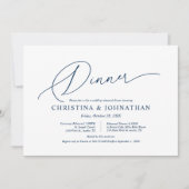 Modern minimalistisch, bruiloft repetitie en diner kaart (Voorkant)