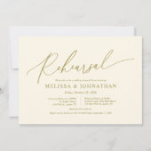 Modern minimalistisch, bruiloft repetitie en diner kaart (Voorkant)