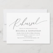 Modern minimalistisch, bruiloft repetitie en diner kaart (Voorkant)