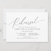 Modern minimalistisch, bruiloft repetitie en diner kaart (Voorkant)