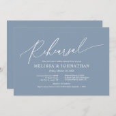 Modern minimalistisch, bruiloft repetitie en diner kaart (Voorkant / Achterkant)