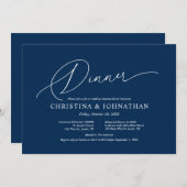 Modern minimalistisch, bruiloft repetitie en diner kaart (Voorkant / Achterkant)